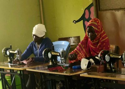 Bandari Project women sewing at tables
